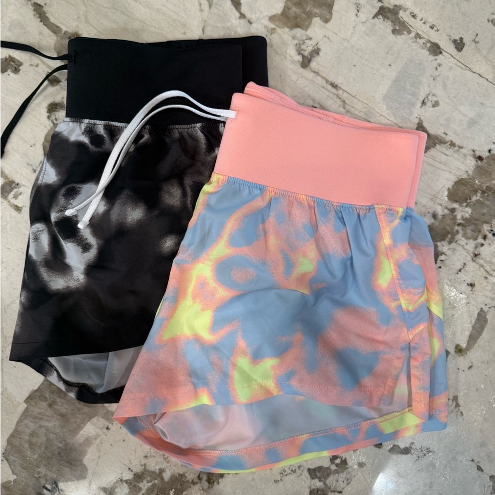 Under Armour Women's Black and Pastel Multi Athletic Shorts